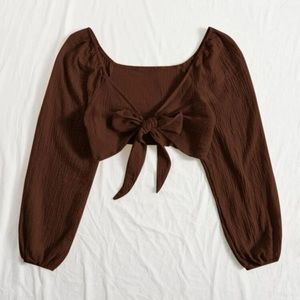 knot front crop top